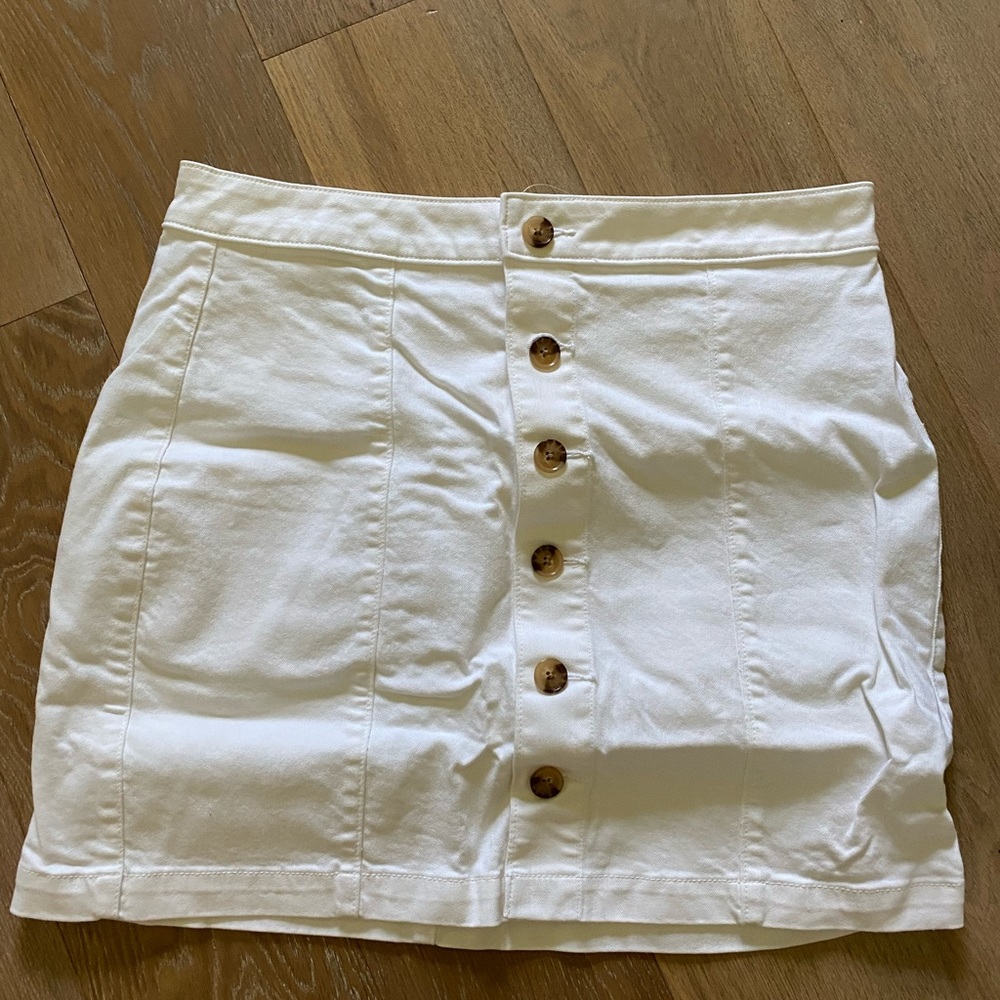 White button down skirt